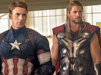 Thor y el Capitán América en Los Vengadores: la era de Ultron