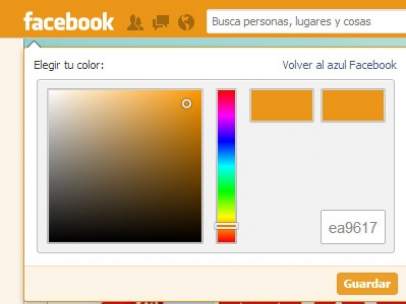 Cambiar el color de Facebook