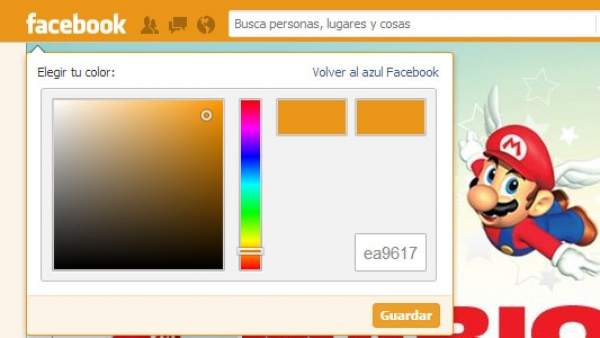 Cambiar el color de Facebook Cambiar el color de Facebook