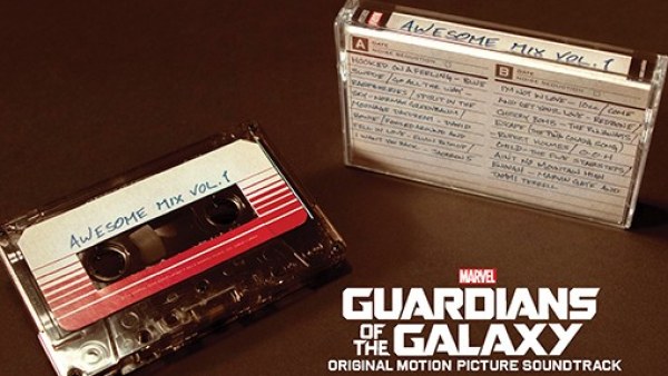Cinta de cassette con la banda sonora de Guardianes de la galaxia Cinta de cassette con la banda sonora de Guardianes de la galaxia