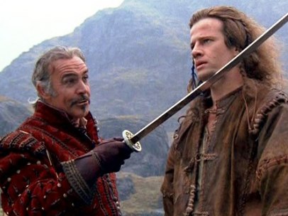 Sean Connery y Christopher Lambert en Los inmortales