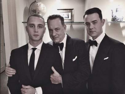 Tom Hanks posa junto a su hijo Chester Hanks